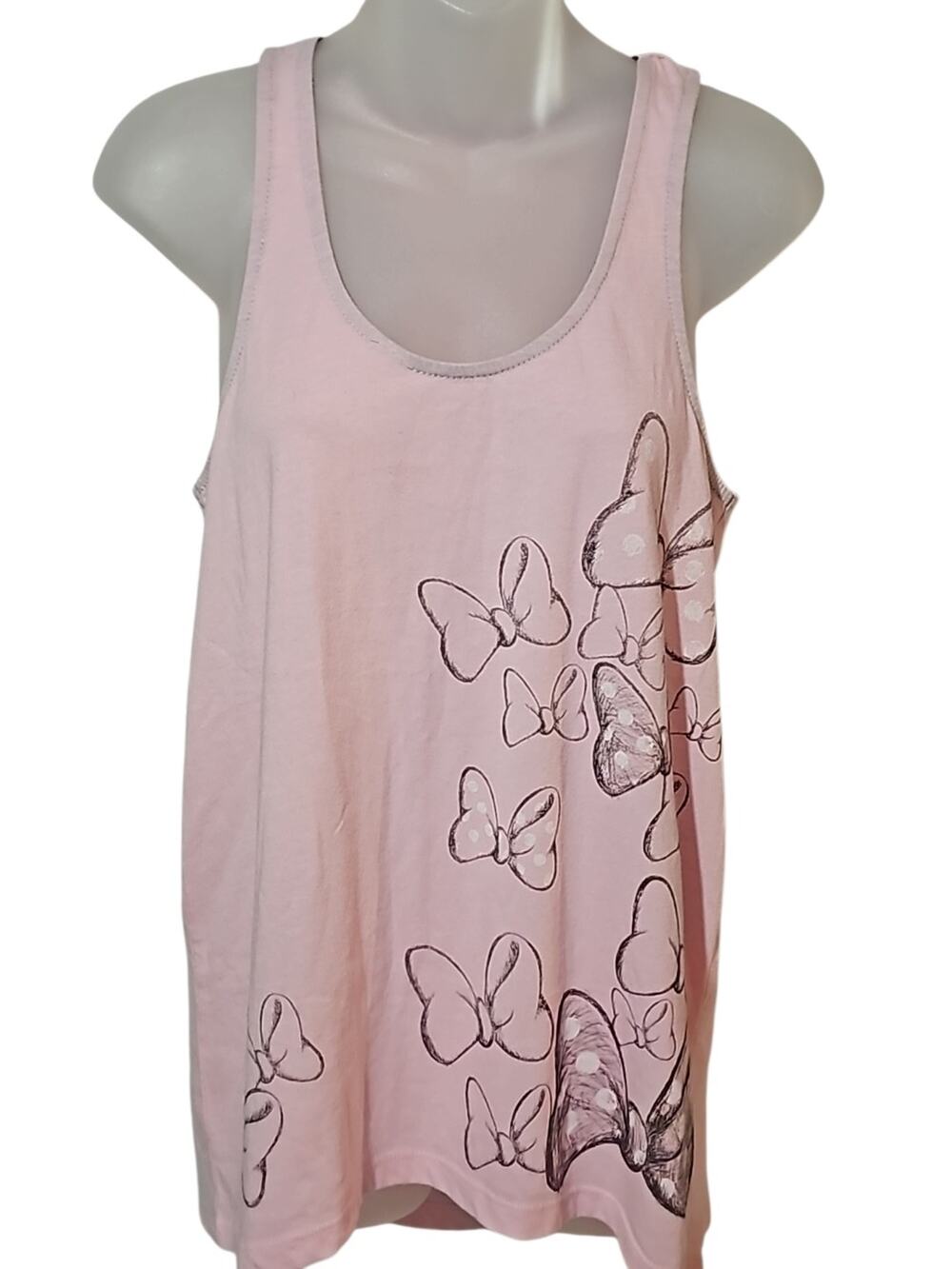 Disney Parks Women’s Pink Butterfly Bows Tank Top Size Small